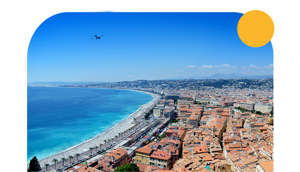 photo cote d'azur promenade des anglais Nice en juin